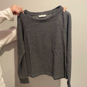 Waffle long sleeve top